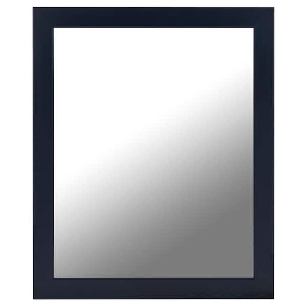 Home Decorators Collection 26 in. W x 32 in. H Rectangular Wood Framed Wall Bathroom Vanity Mirror in Deep Blue