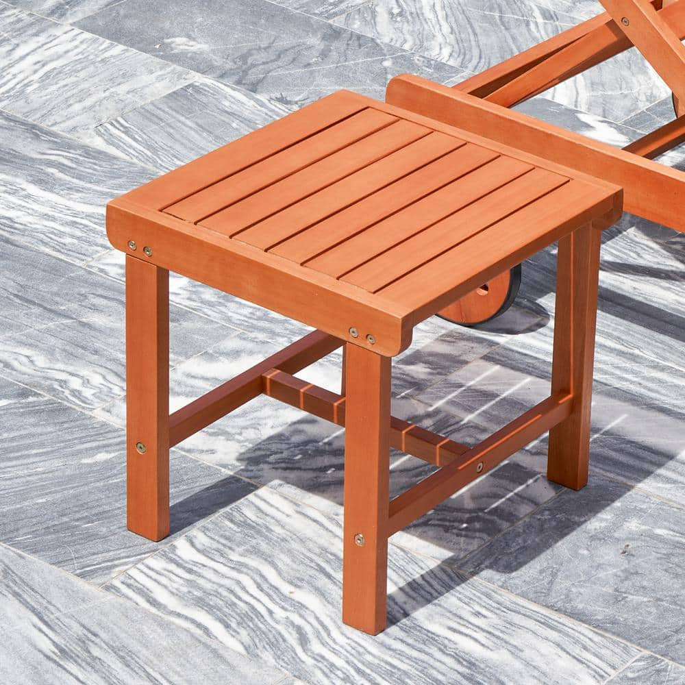 Vifah outdoor patio wood side outlet table