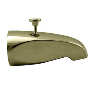 5-1/2 in. Brass Rear Diverter Tub Spout in Polished Brass