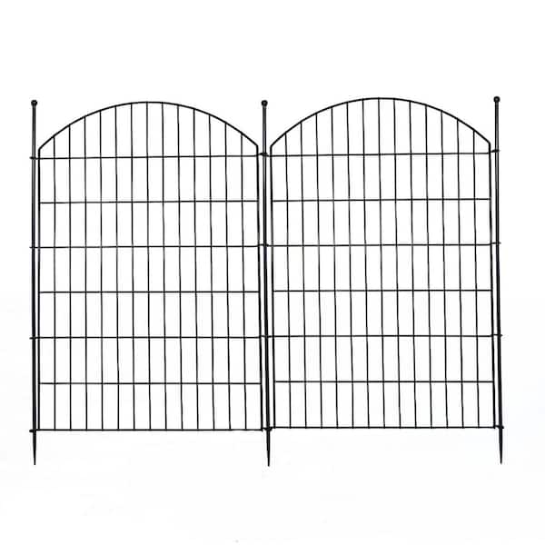 FAWEY TRED INC Decorative Garden Fence 40 in. (H) x12 ft. (L), 5 Pack Metal No Dig Fence Animal Barrier for Dog