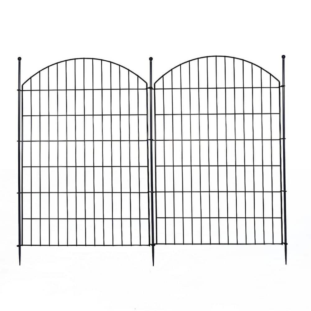 Decorative Garden Fence 40 in. (H) x12 ft. (L), 5 Pack Metal No Dig Fence A