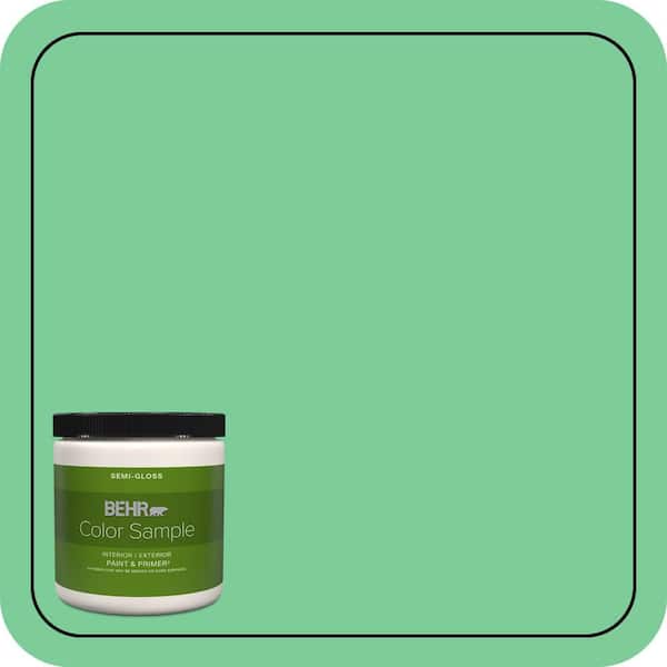 BEHR PREMIUM PLUS 8 oz. #460B-4 Garden Glow Semi-Gloss Interior/Exterior Paint & Primer Color Sample