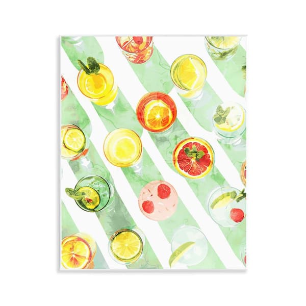 Stupell Industries Various Cocktails Aerial View by Daphne Polselli Unframed Food Graphic Art Print 14 in. x 11 in.