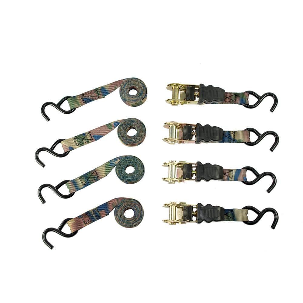 RPS Outdoors 1 in. x 8 ft. Ratchet Strap (4Pack) EP2069 The Home Depot