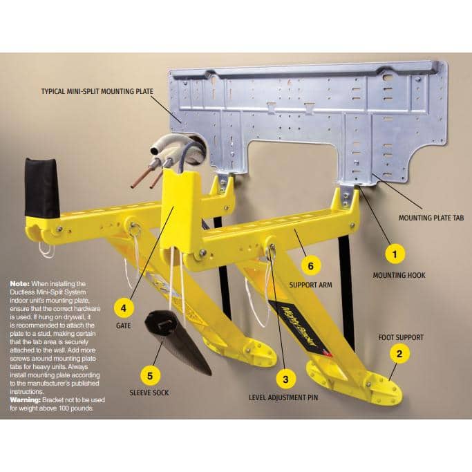Yellow Mini-Split Installation Support Tool with Tote Bag