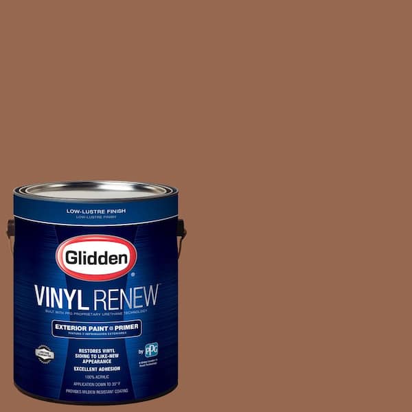 Glidden Vinyl Renew 1 gal. #HDGO26U Artist's Copper Low-Lustre Exterior Paint with Primer