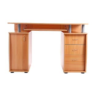 45 in. Modern Wood Computer Desk with 3-Piece Drawers