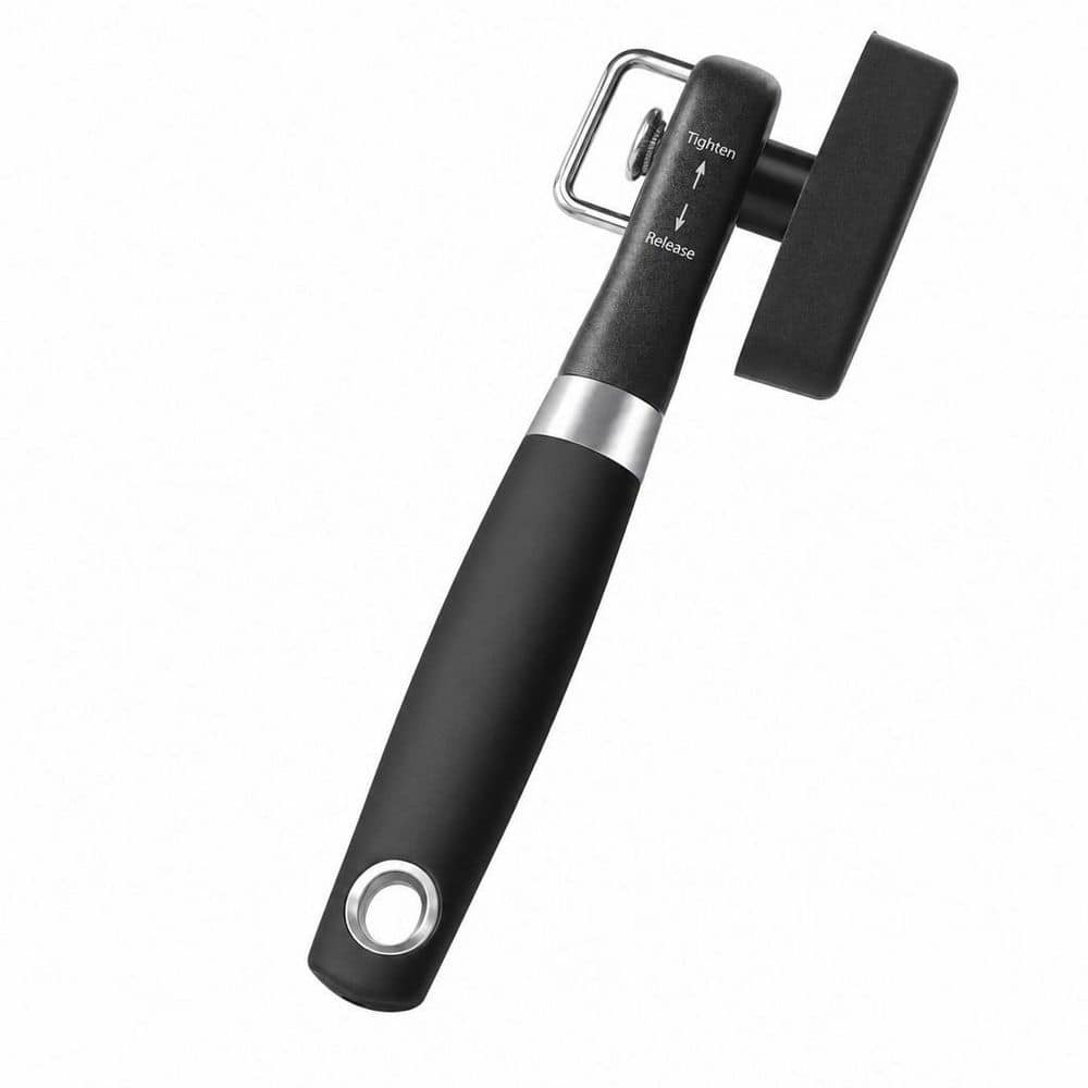 Wudkey Black Can Opener, Manual Side Safe Cut Can Opener with