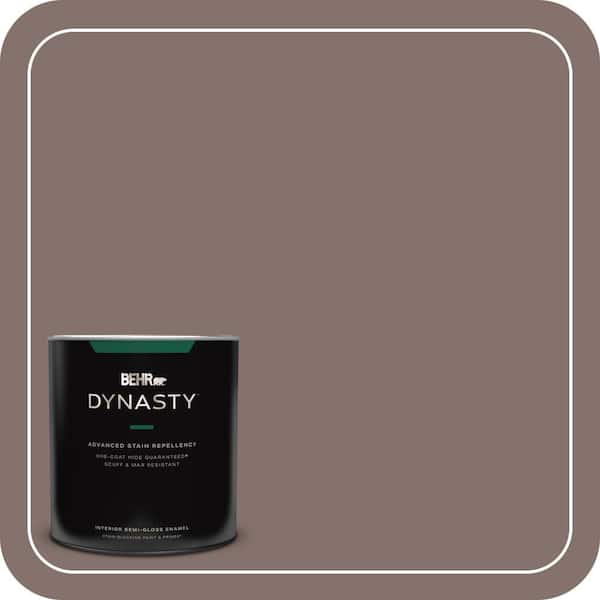 BEHR DYNASTY 1 qt. #740B-5 Bradford Brown Semi-Gloss Enamel Interior Stain-Blocking Paint and Primer