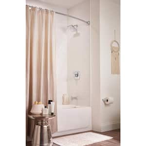 Genta Single-Handle 1-Spray Tub and Shower Faucet in Chrome with Shower Rod (Valve Included)