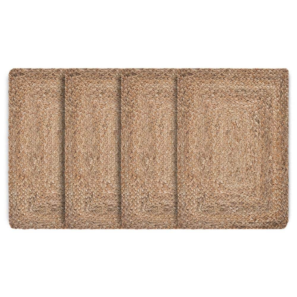 Classic Natural 19 in. x 13 in. Braided Organic Jute Placemat (Set of 4)
