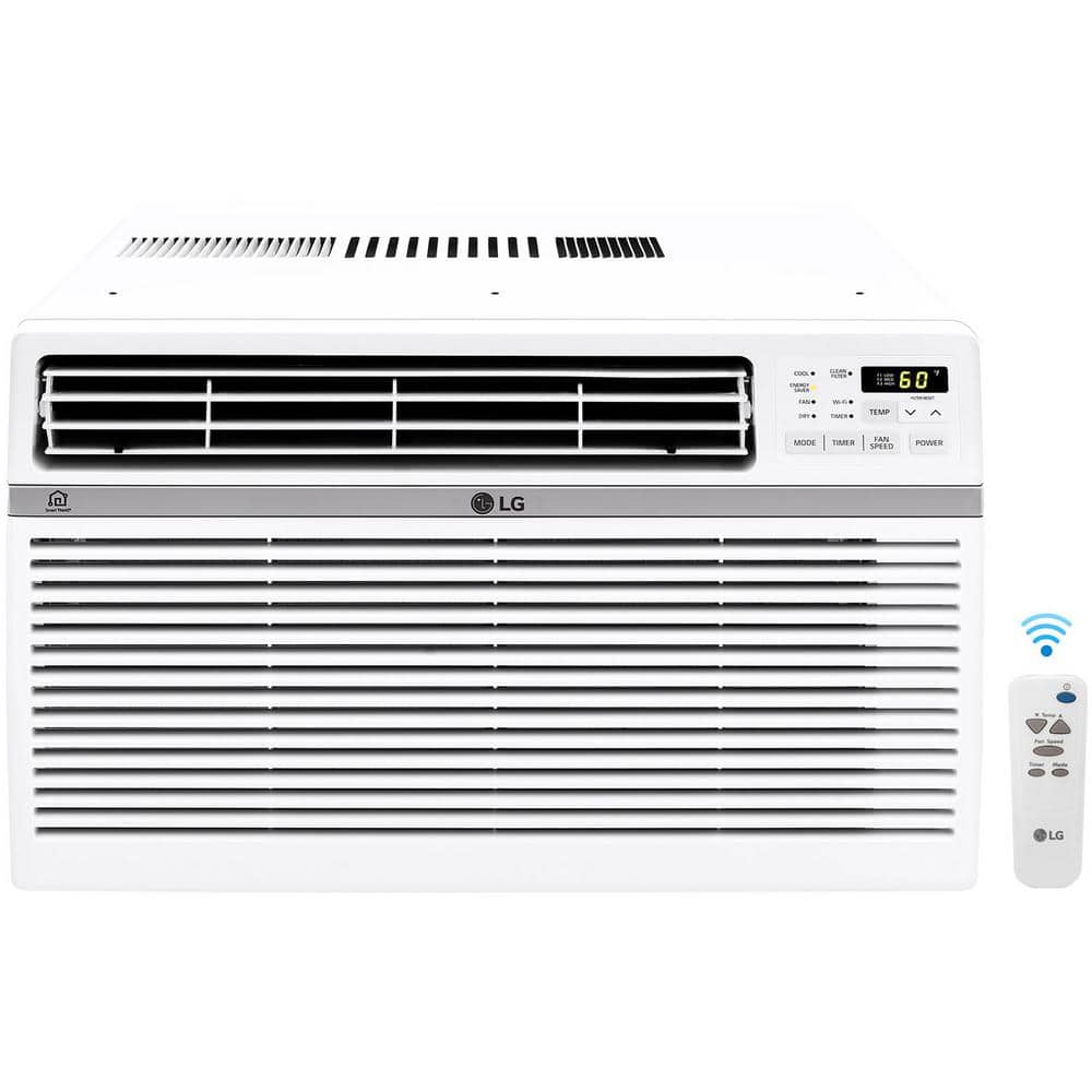 LG 12,000 BTU White Smart Window Air Conditioner with Wi-Fi and Remote
