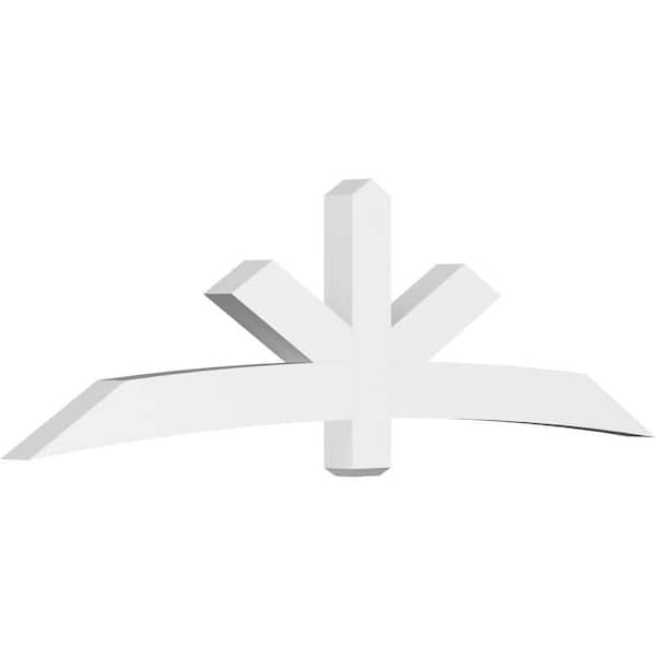 Ekena Millwork Alberta 96 in. W x 28 in. H x 4 in. D Signature Polyurethane Bracket