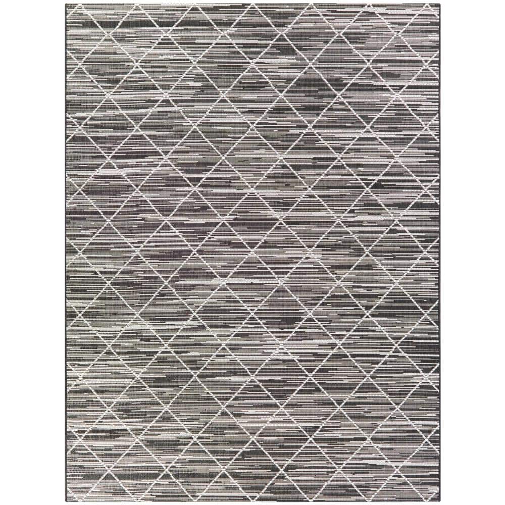 Black 9 x 12 Trellis Indoor/Outdoor Area Rug price history on PriceWatchPro