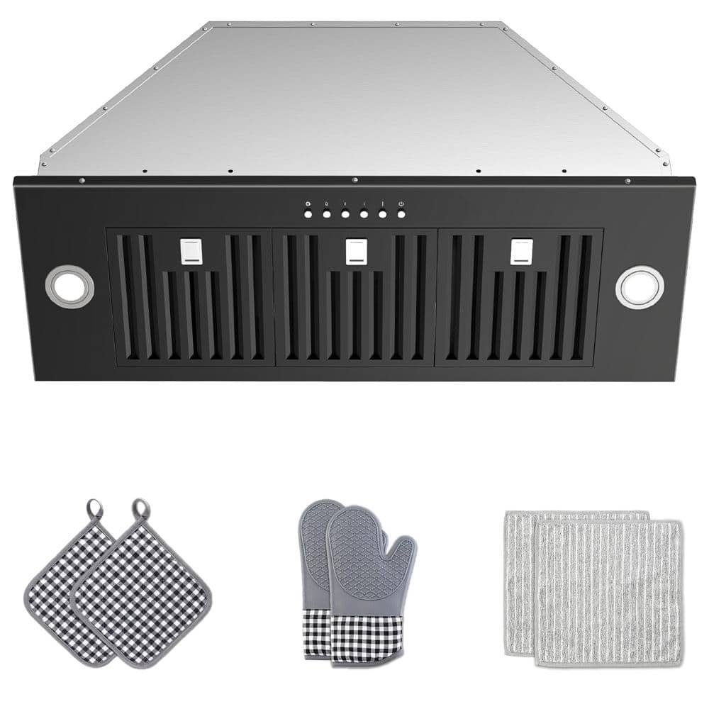 36 in. 400 CFM Convertible Insert Range Hood with Low Noise, Long-term Warranty, 4-Speed Control, Lights in Black price history on PriceWatchPro