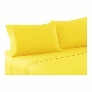 Elegant Comfort 4-Piece Lime Solid Microfiber California King Sheet Set V01- CK-Lime - The Home Depot