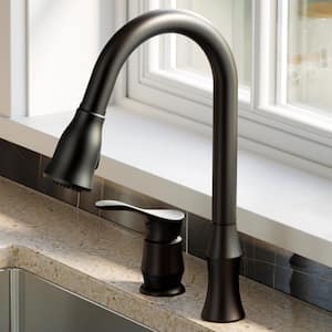Hillwood Single Handle Pull Down Sprayer Kitchen Faucet in Matte Black
