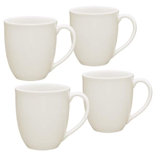 Colorwave Naked 12 fl. oz. (Beige) Stoneware Mugs, (Set of 4)
