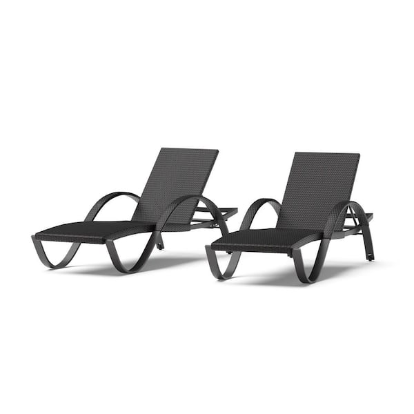 Deco Wicker Outdoor Chaise Lounge (2-Pack)