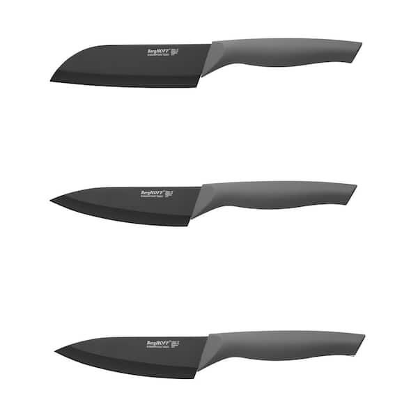 BergHOFF Essentials 3Pieces Nonstick Kitchen Knife Set, PP Handle, Protective Sleeve Include