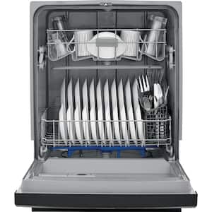 24 In. in. Front Control Built-In Tall Tub Dishwasher in Stainless Steel with 3-Cycles, 55 dBA