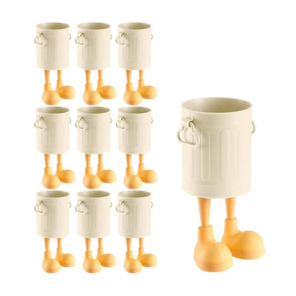 9 Pack Colorful Mini Pen Holder Cup with Handle Desktop Pencil Organizer Bucket Pails Office School Supply