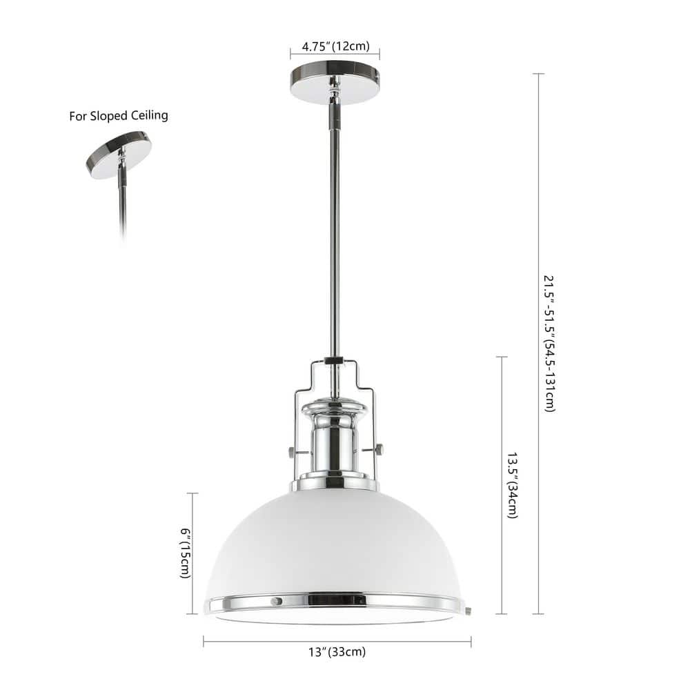 Homer 13" Chrome LED Globe Pendant Light