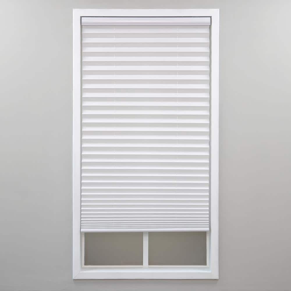 DEZ Furnishings QDWT300480 Cordless Light Filtering Pleated Shade White 30W x 48L Inches