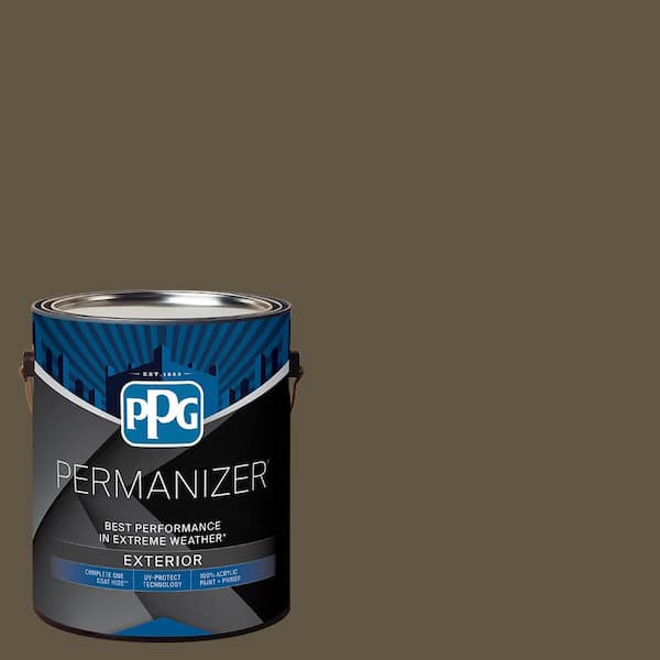 PERMANIZER 1 gal. PPG1025-7 Coffee Bean Semi-Gloss Exterior Paint