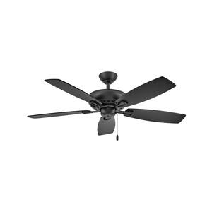 HIGHLAND 52 in. Indoor Matte Black Ceiling Fan Pull Chain