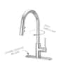 Pfister Stellen Single-Handle Pull-Down Sprayer Kitchen Faucet in Polished Chrome LG529-SAC