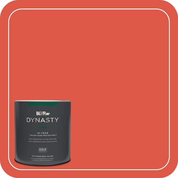 BEHR DYNASTY 1 qt. #T12-7 Red Wire Semi-Gloss Exterior Stain-Blocking Paint & Primer