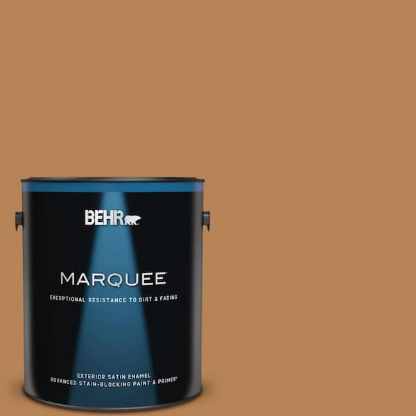 BEHR MARQUEE 1 gal. #S250-5 Roasted Cashew Satin Enamel Exterior Paint & Primer