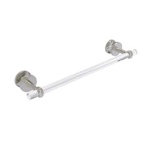 Clearview 18 in. Shower Door Towel Bar with Twisted Accents in Satin Nickel