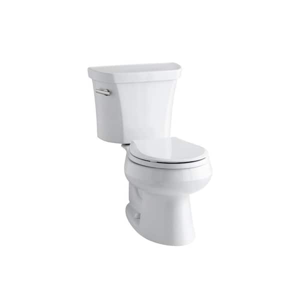 KOHLER Wellworth 12 in. Rough In 2-Piece 1.28 GPF Single Flush Round Toilet in White Seat Not Included