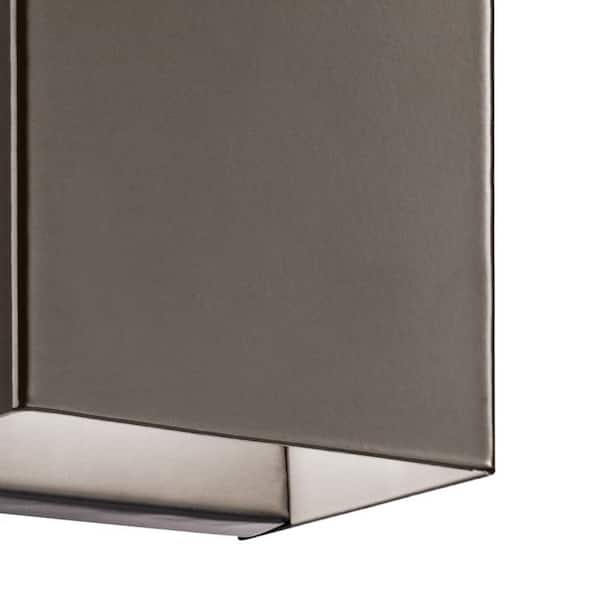 Walden 7.25 in. 1-Light Architectural Bronze Outdoor Hardwired Wall Lantern Sconce with Integrated LED (1-Pack)