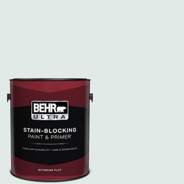 BEHR ULTRA 1 gal. #W-D-520 Clear View Flat Exterior Paint & Primer