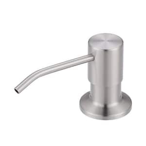 Kitchen Sink Mount Lotion Dispenser Stainless Steel and Plastic Soap Dispenser with 17.6 oz. Capacity in Brushed Nickel