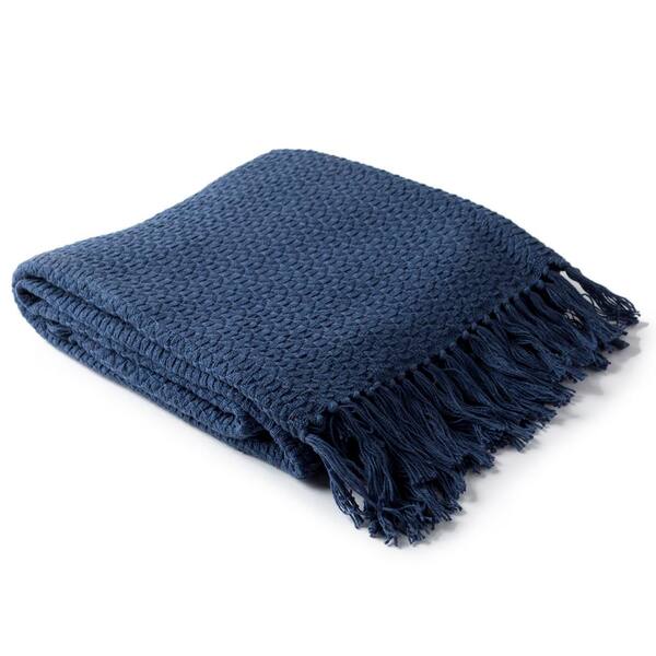 navy blue blankets and throws