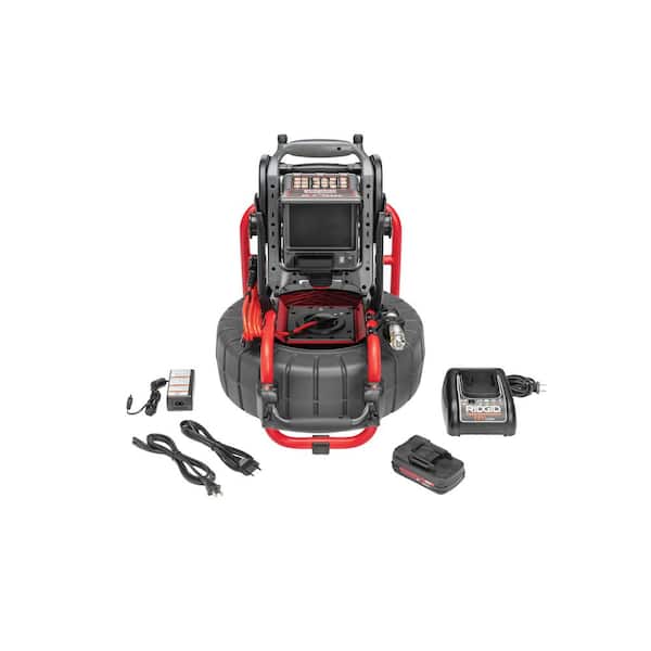 SeeSnake Compact2 Reel w/ Self Leveling Sewer Camera Plus CS6x Versa Digital Recording Monitor, 1 18V Battery, Charger