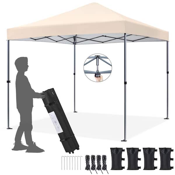 10 ft. x 10 ft. Pop-up Canopy with 1-Push-To-Lock Setup Mechanism