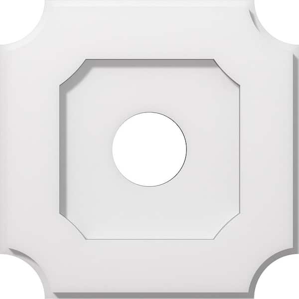 1 in. P X 7 in. C X 12 in. OD X 3 in. ID Locke Architectural Grade PVC Contemporary Ceiling Medallion