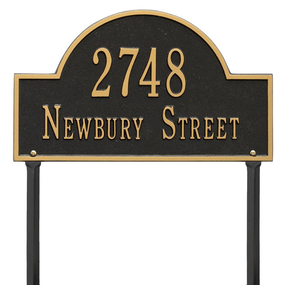 Arch Marker Standard Black/Gold Lawn 2-Line Address Plaque price history on PriceWatchPro