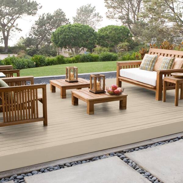 BEHR DECKplus 1 gal. #PPF-32 Light Rattan Solid Color