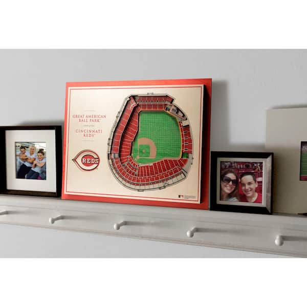 Cincinnati Reds Stadium Map Print Team Colours Baseball 