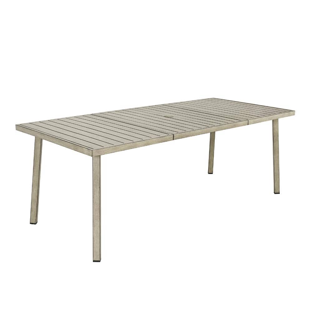 Gray Aluminum Outdoor Dining Table with Rectangular Tabletop price history on PriceWatchPro