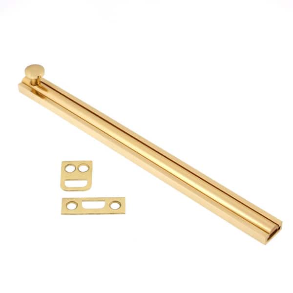 idh by St. Simons 8 in. Solid Brass Polished Brass No Lacquer Surface Bolt