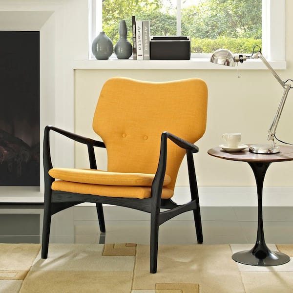 Heed Black Yellow Upholstered Side Chair