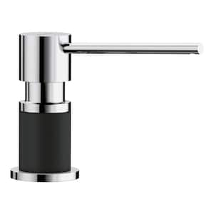 Lato Soap Dispenser in Coal Black/Chrome