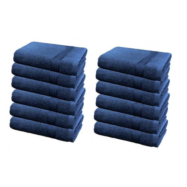 XLNT Black Large Kitchen Towels (2 Pack) - 100% Cotton Dish Towels